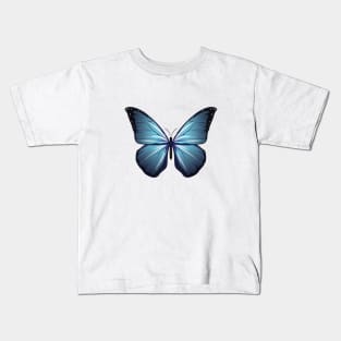 Blue Butterfly  Lover Kids T-Shirt